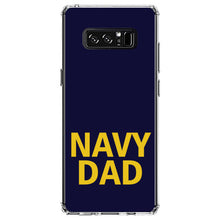 DistinctInk® Clear Shockproof Hybrid Case for Apple iPhone / Samsung Galaxy / Google Pixel - Yellow Navy Dad