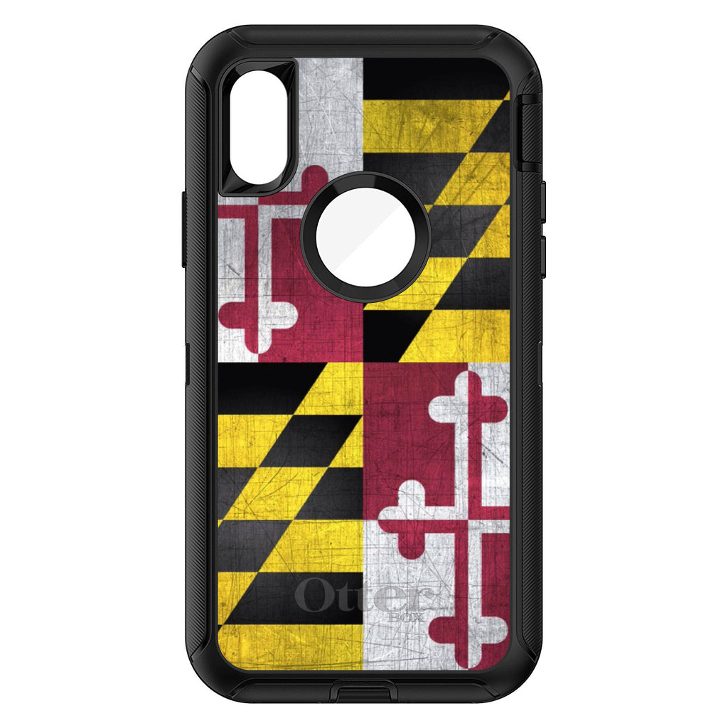 Old Weather Maryland Flag OtterBox Defender Case for iPhone & Galaxy, view 3