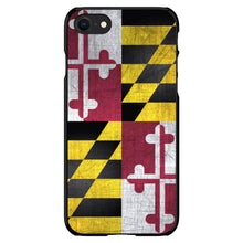 DistinctInk® Hard Plastic Snap-On Case for Apple iPhone or Samsung Galaxy - Old Weather Maryland Flag