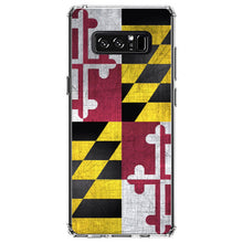 DistinctInk® Clear Shockproof Hybrid Case for Apple iPhone / Samsung Galaxy / Google Pixel - Old Weather Maryland Flag