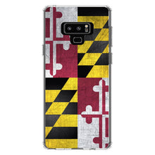 DistinctInk® Clear Shockproof Hybrid Case for Apple iPhone / Samsung Galaxy / Google Pixel - Old Weather Maryland Flag