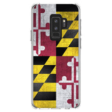 DistinctInk® Clear Shockproof Hybrid Case for Apple iPhone / Samsung Galaxy / Google Pixel - Old Weather Maryland Flag