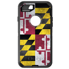 DistinctInk™ OtterBox Defender Series Case for Apple iPhone / Samsung Galaxy / Google Pixel - Old Weather Maryland Flag
