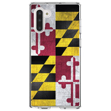 DistinctInk® Clear Shockproof Hybrid Case for Apple iPhone / Samsung Galaxy / Google Pixel - Old Weather Maryland Flag