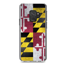 DistinctInk® Clear Shockproof Hybrid Case for Apple iPhone / Samsung Galaxy / Google Pixel - Old Weather Maryland Flag