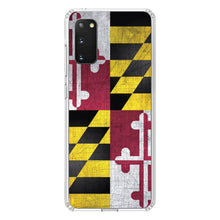 DistinctInk® Clear Shockproof Hybrid Case for Apple iPhone / Samsung Galaxy / Google Pixel - Old Weather Maryland Flag