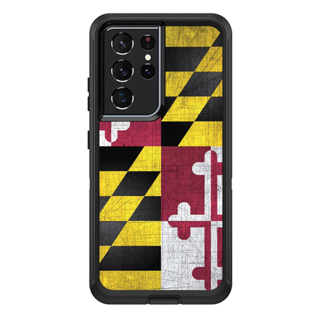 Old Weather Maryland Flag OtterBox Defender Case for iPhone & Galaxy, view 7