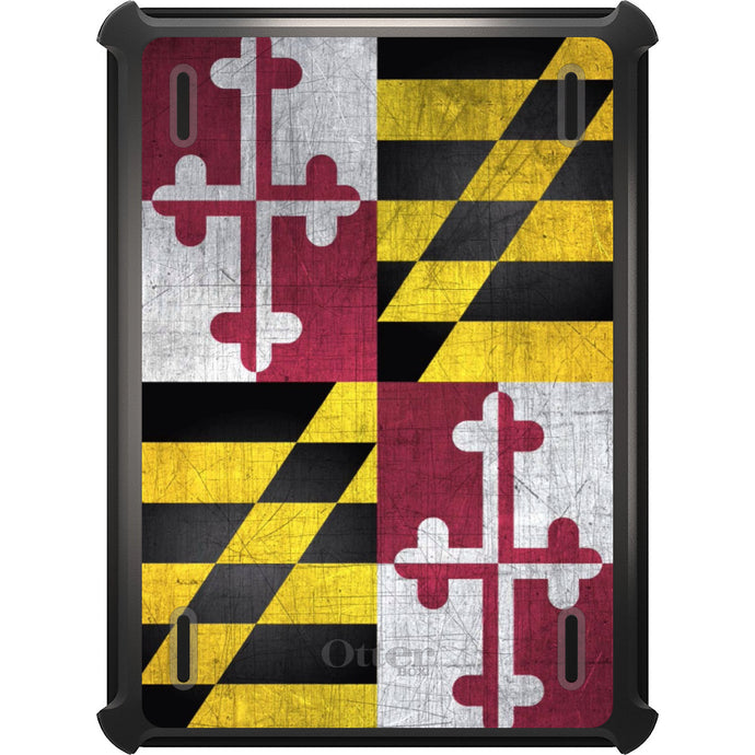 DistinctInk™ OtterBox Defender Series Case for Apple iPad / iPad Pro / iPad Air / iPad Mini - Old Weather Maryland Flag