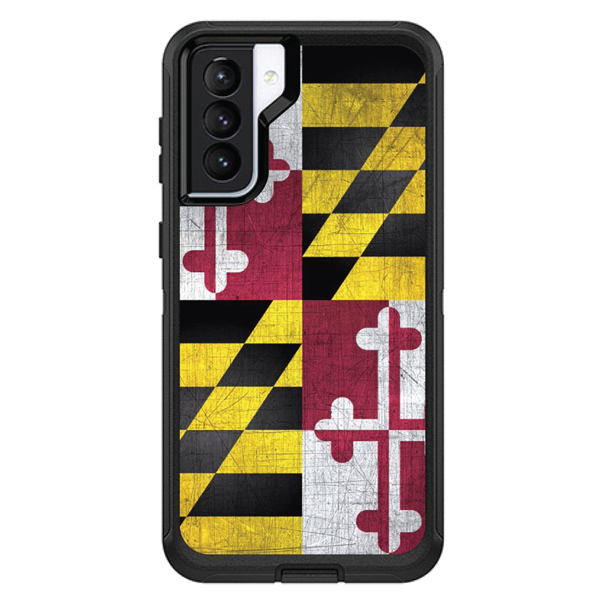 Old Weather Maryland Flag OtterBox Defender Case for iPhone & Galaxy, view 5