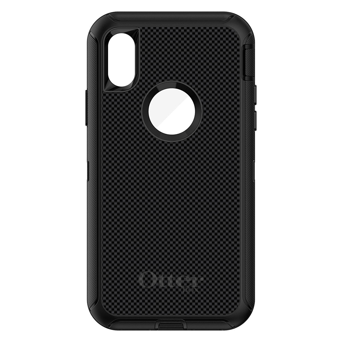 Black Grey Carbon Fiber Printed Design OtterBox Defender Case for iPhone & Galaxy, view 3