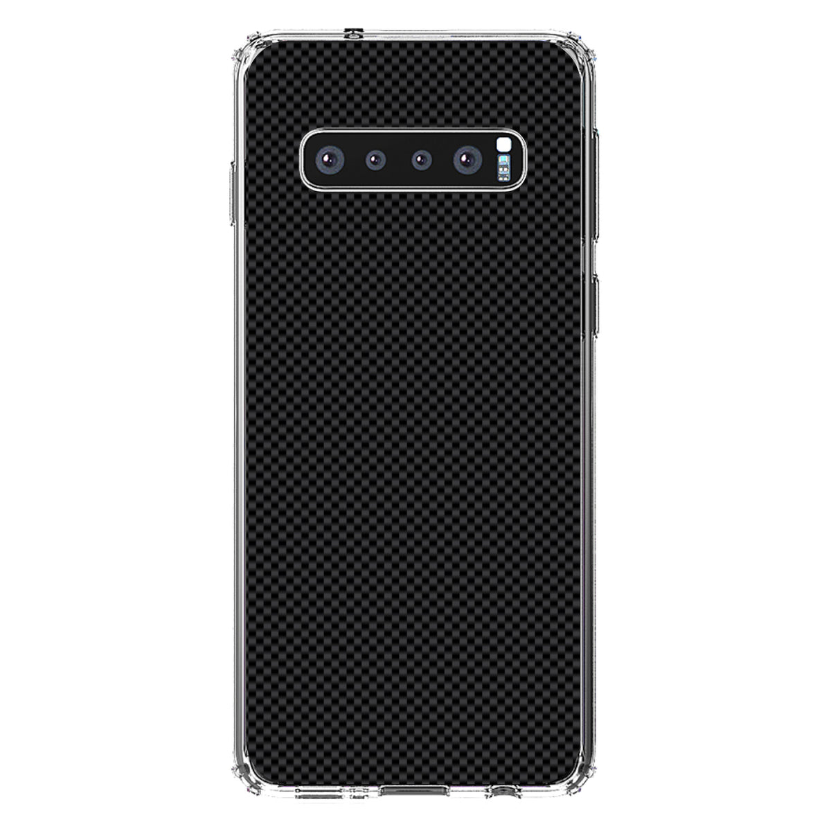 Black Grey Carbon Fiber Printed Design Clear Shockproof iPhone Case, view 17