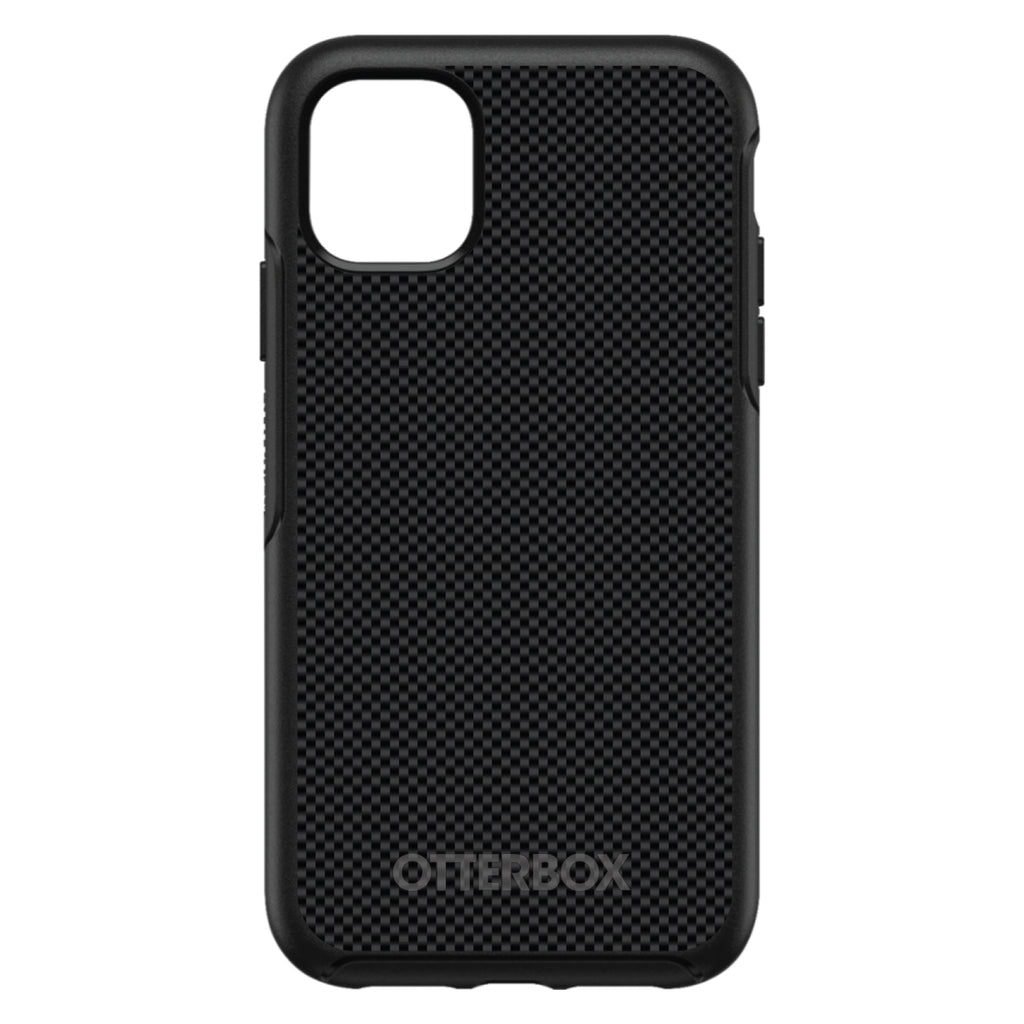 Black Grey Carbon Fiber Printed Design OtterBox Symmetry Case for iPhone & Galaxy