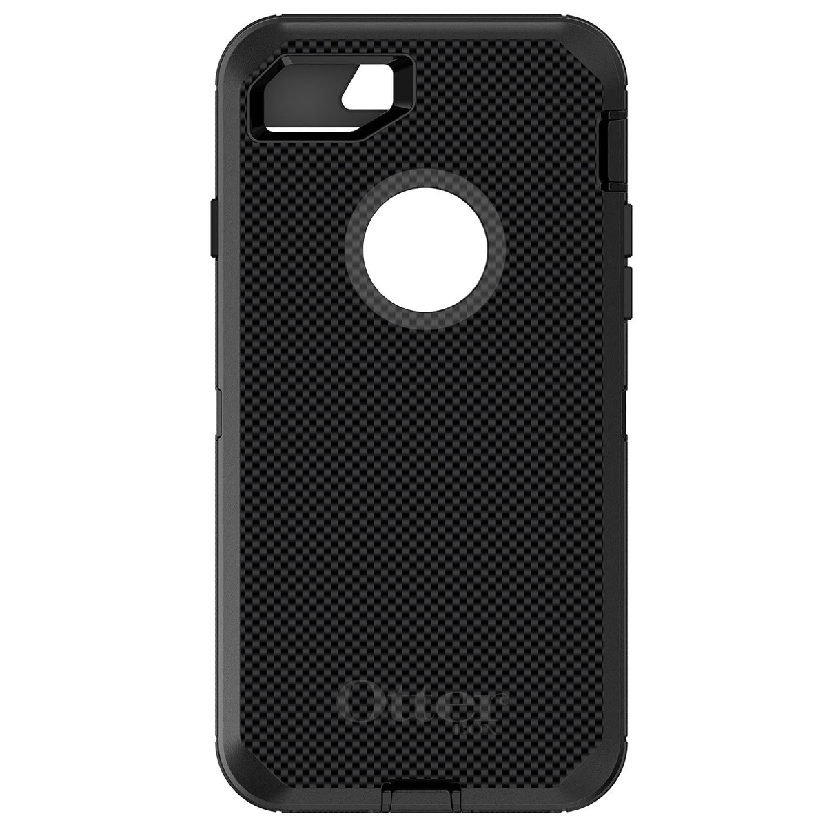 Black Grey Carbon Fiber Printed Design OtterBox Defender Case for iPhone & Galaxy