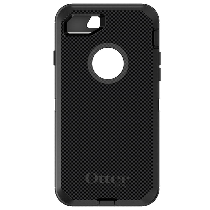 DistinctInk™ OtterBox Defender Series Case for Apple iPhone / Samsung Galaxy / Google Pixel - Black Grey Carbon Fiber Printed Design