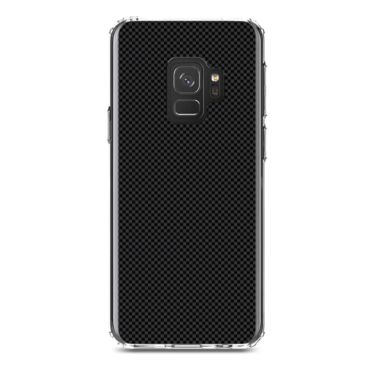 Black Grey Carbon Fiber Printed Design Clear Shockproof iPhone Case, view 19