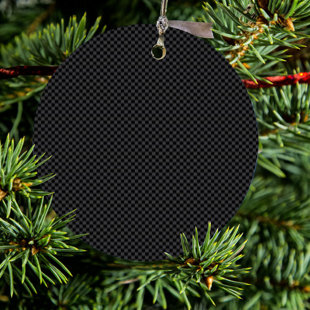 Black Grey Carbon Fiber Printed Design Ceramic Ornament, view 2