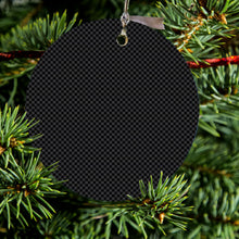 Black Grey Carbon Fiber Printed Design Ceramic Ornament