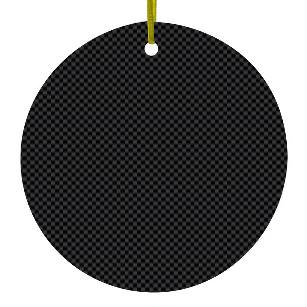 Black Grey Carbon Fiber Printed Design Ceramic Ornament