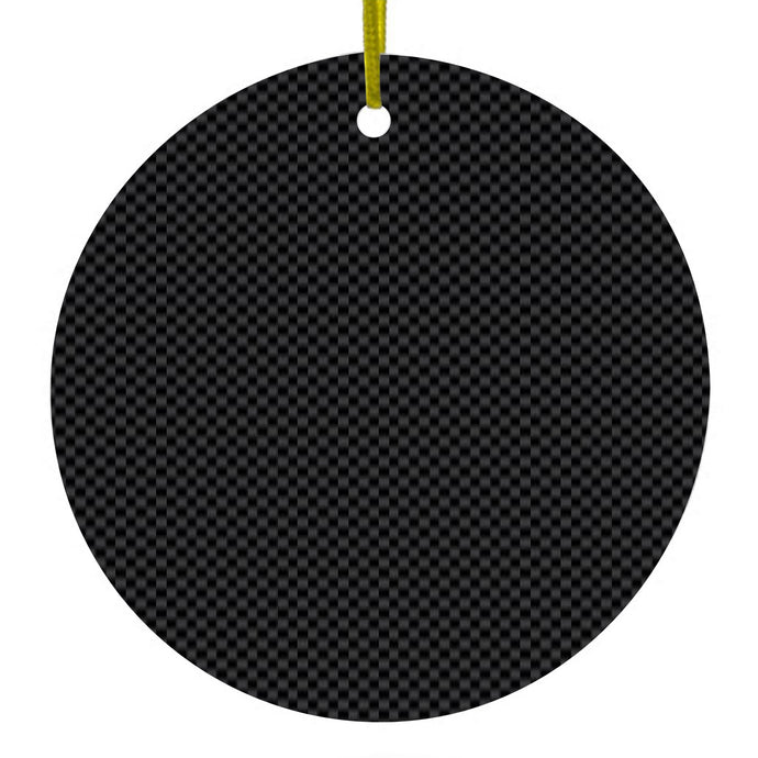 Black Grey Carbon Fiber Printed Design Ceramic Ornament