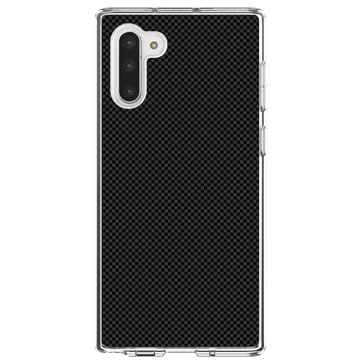 Black Grey Carbon Fiber Printed Design Clear Shockproof iPhone Case, view 9