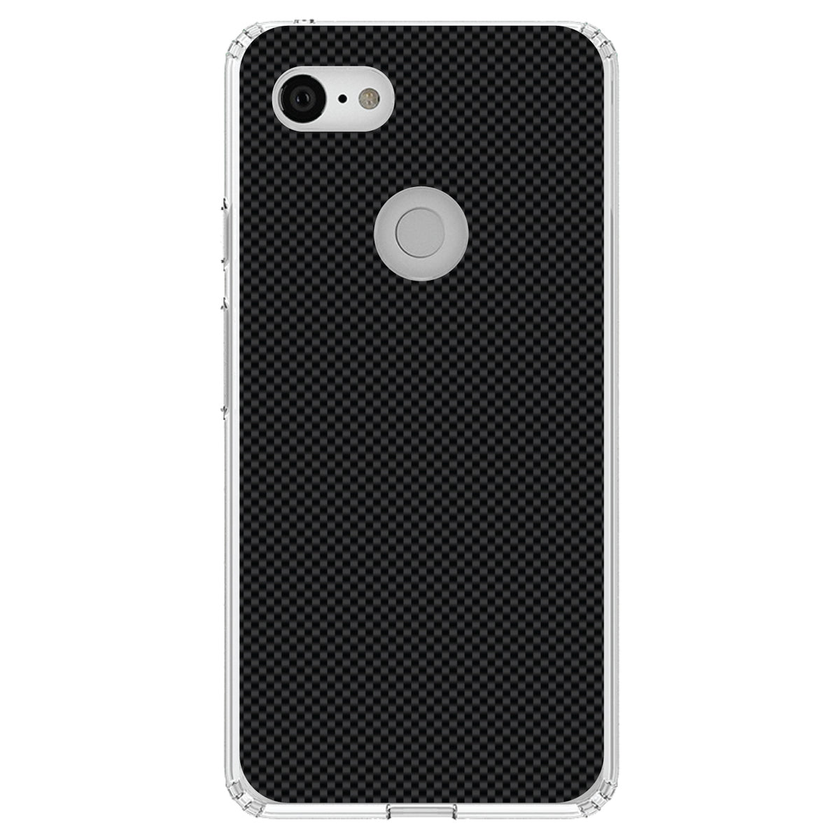 Black Grey Carbon Fiber Printed Design Clear Shockproof iPhone Case, view 22