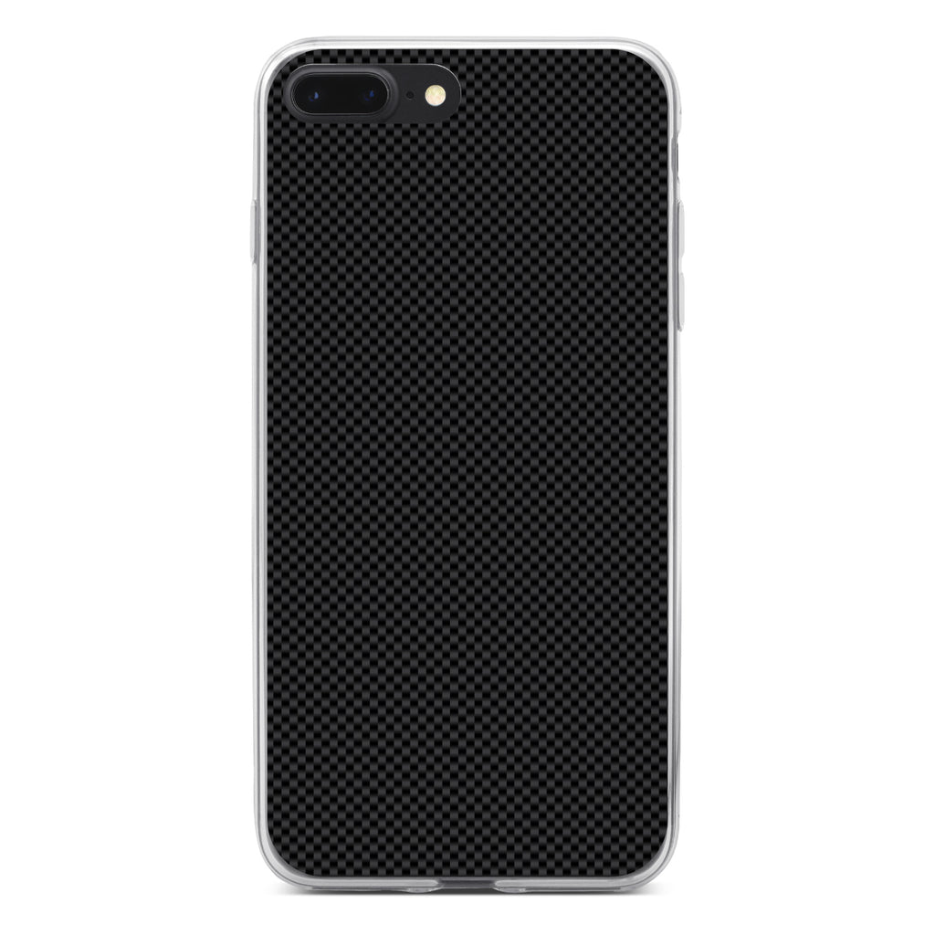 Black Grey Carbon Fiber Printed Design Clear Shockproof iPhone Case, view 6