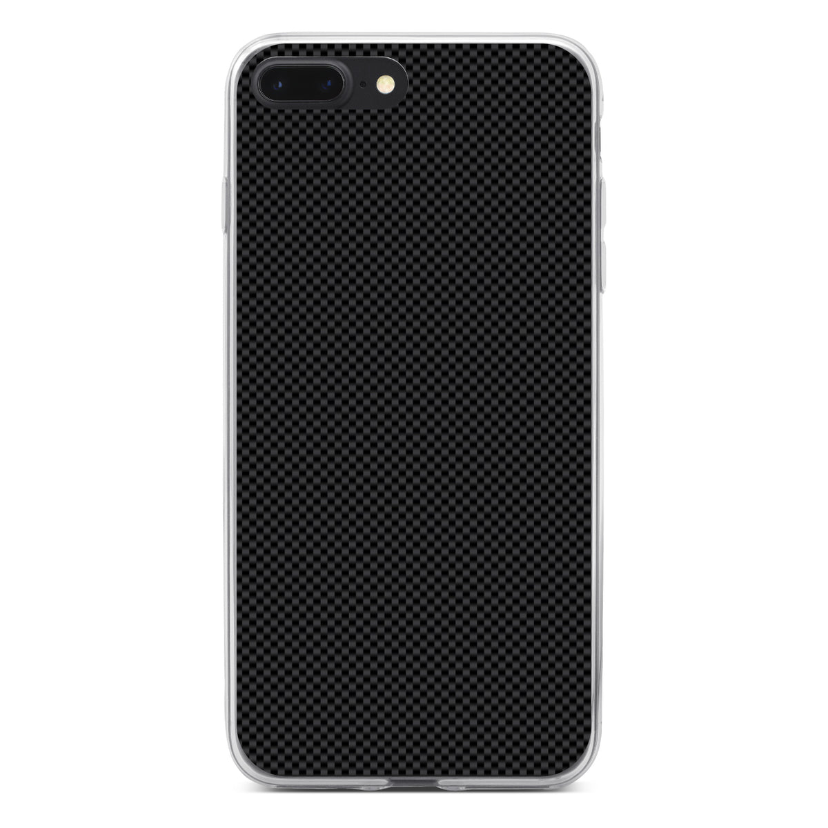 Black Grey Carbon Fiber Printed Design Clear Shockproof iPhone Case, view 6