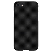 DistinctInk® Hard Plastic Snap-On Case for Apple iPhone or Samsung Galaxy - Black Grey Carbon Fiber Printed Design
