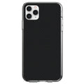 Black Grey Carbon Fiber Printed Design Clear Shockproof iPhone Case