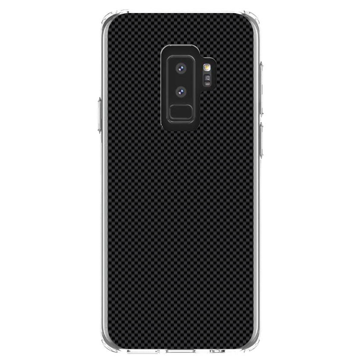 Black Grey Carbon Fiber Printed Design Clear Shockproof iPhone Case, view 20
