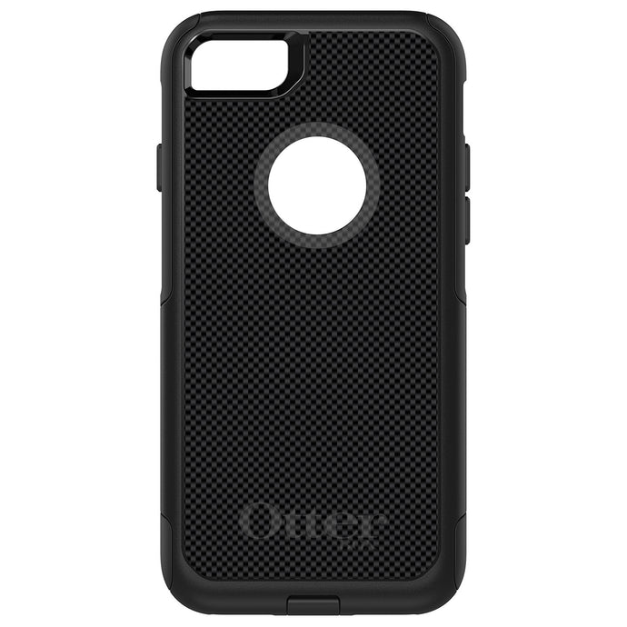 DistinctInk OtterBox Commuter Series Case for Apple iPhone or Samsung Galaxy - Black Grey Carbon Fiber Printed Design