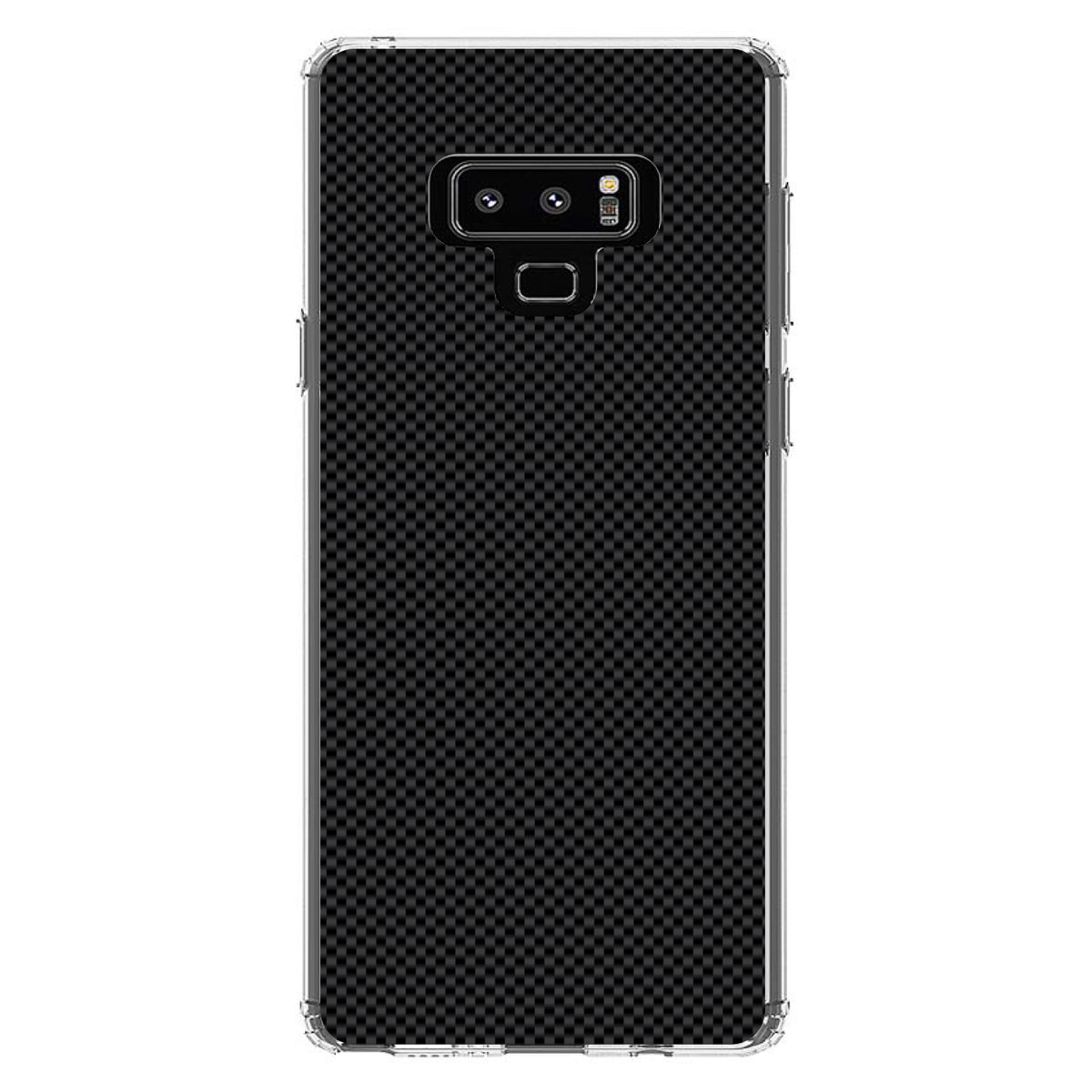 Black Grey Carbon Fiber Printed Design Clear Shockproof iPhone Case, view 11