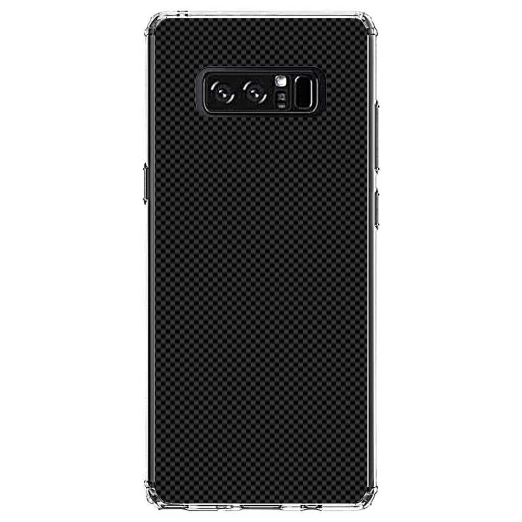 Black Grey Carbon Fiber Printed Design Clear Shockproof iPhone Case, view 12
