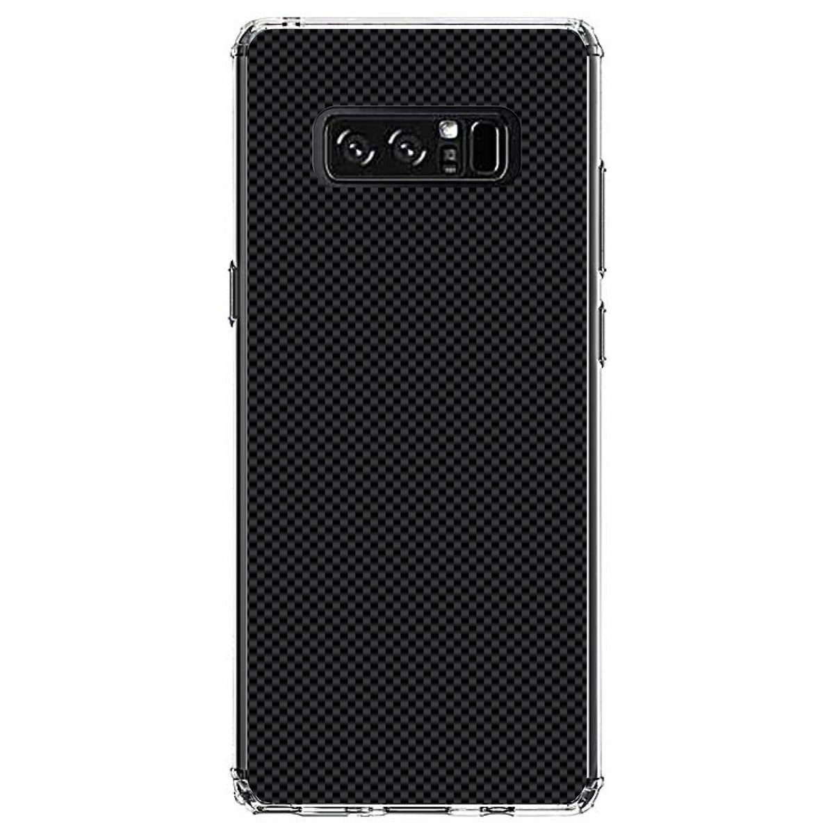 Black Grey Carbon Fiber Printed Design Clear Shockproof iPhone Case, view 12
