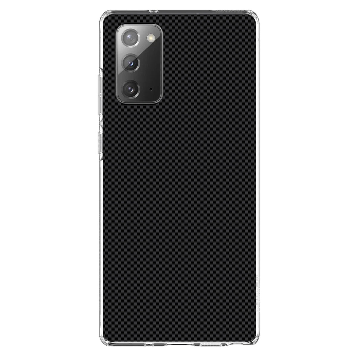 Black Grey Carbon Fiber Printed Design Clear Shockproof iPhone Case, view 7