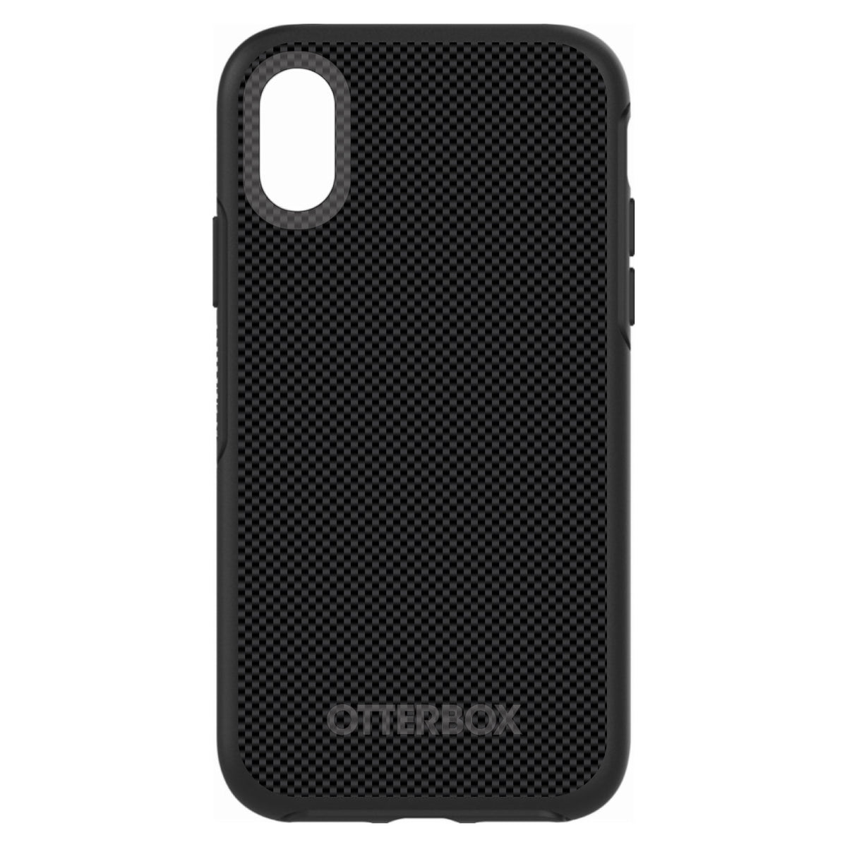 Black Grey Carbon Fiber Printed Design OtterBox Symmetry Case for iPhone & Galaxy, view 4