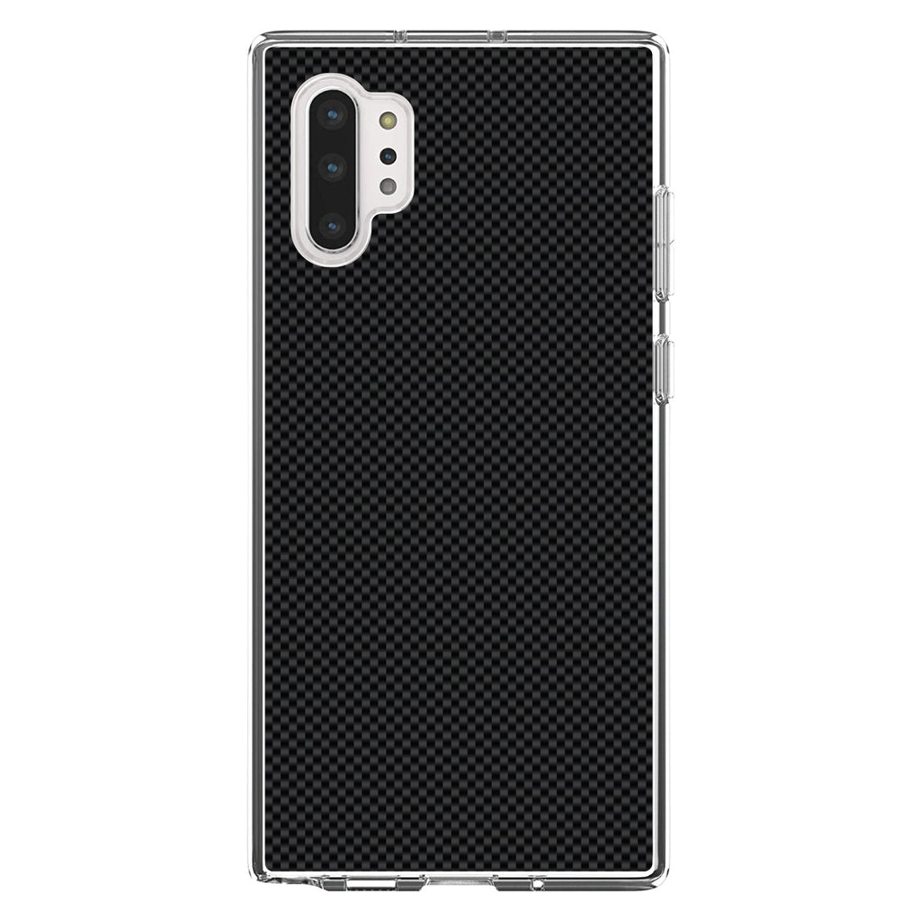 Black Grey Carbon Fiber Printed Design Clear Shockproof iPhone Case, view 10