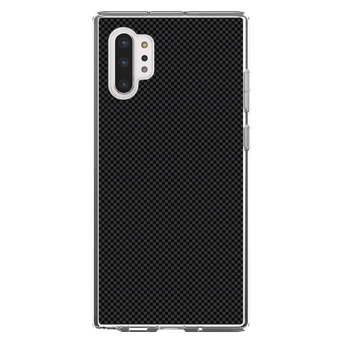 Black Grey Carbon Fiber Printed Design Clear Shockproof iPhone Case, view 10