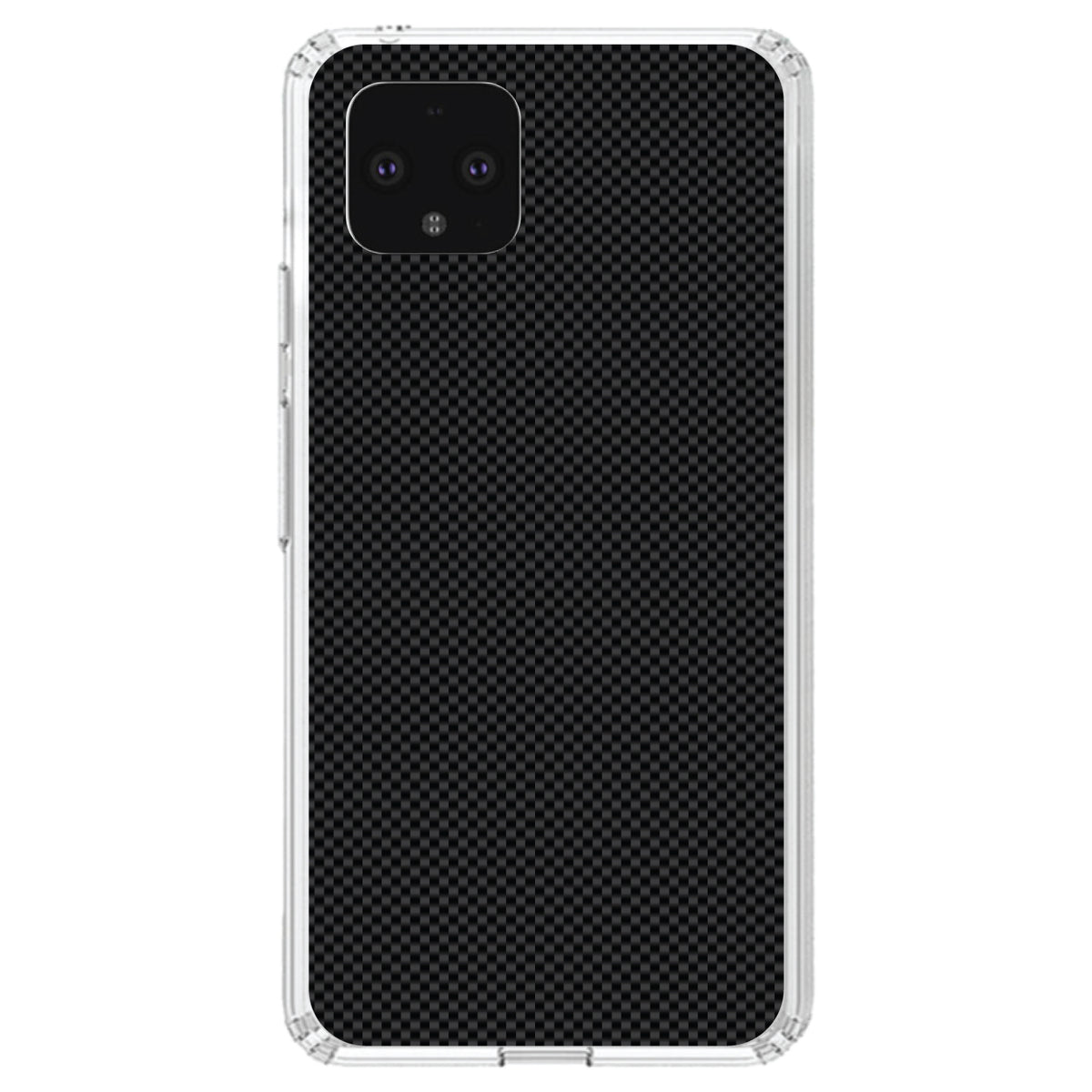 Black Grey Carbon Fiber Printed Design Clear Shockproof iPhone Case, view 23