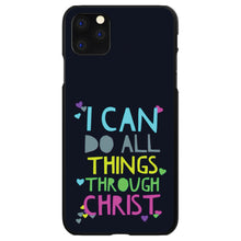 DistinctInk® Hard Plastic Snap-On Case for Apple iPhone or Samsung Galaxy - I Can Do All Things Through Christ
