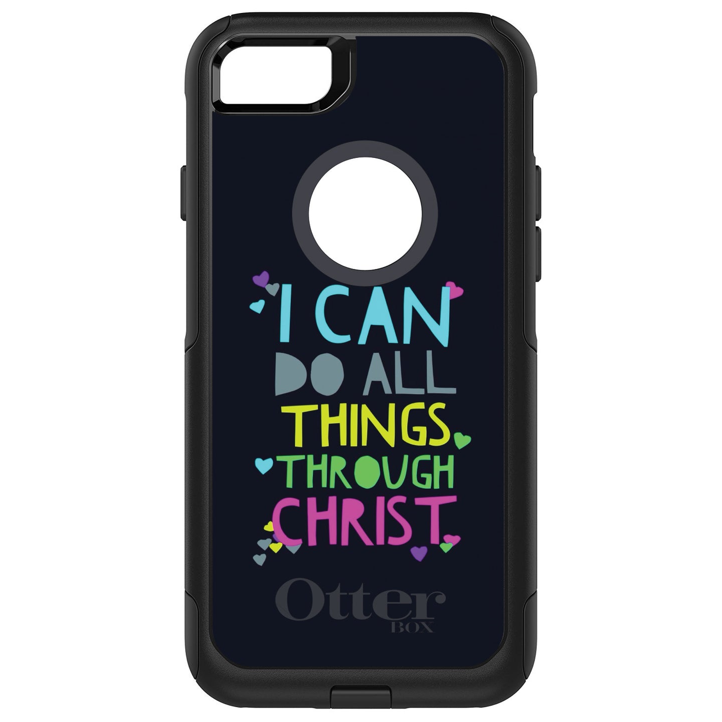 DistinctInk™ OtterBox Commuter Series Case for Apple iPhone or Samsung Galaxy - I Can Do All Things Through Christ