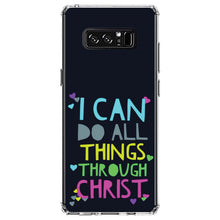 DistinctInk® Clear Shockproof Hybrid Case for Apple iPhone / Samsung Galaxy / Google Pixel - I Can Do All Things Through Christ