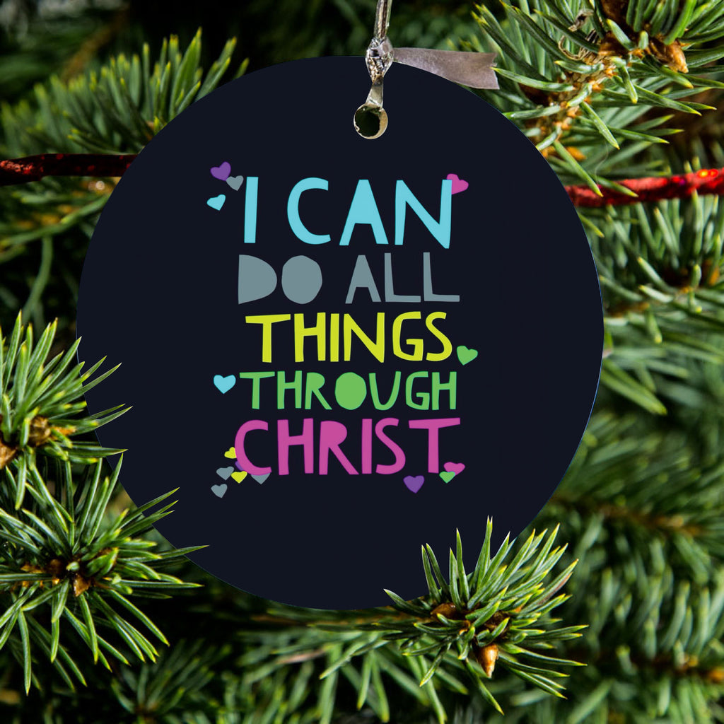 I Can Do All Things Through Christ Ceramic Ornament, view 2