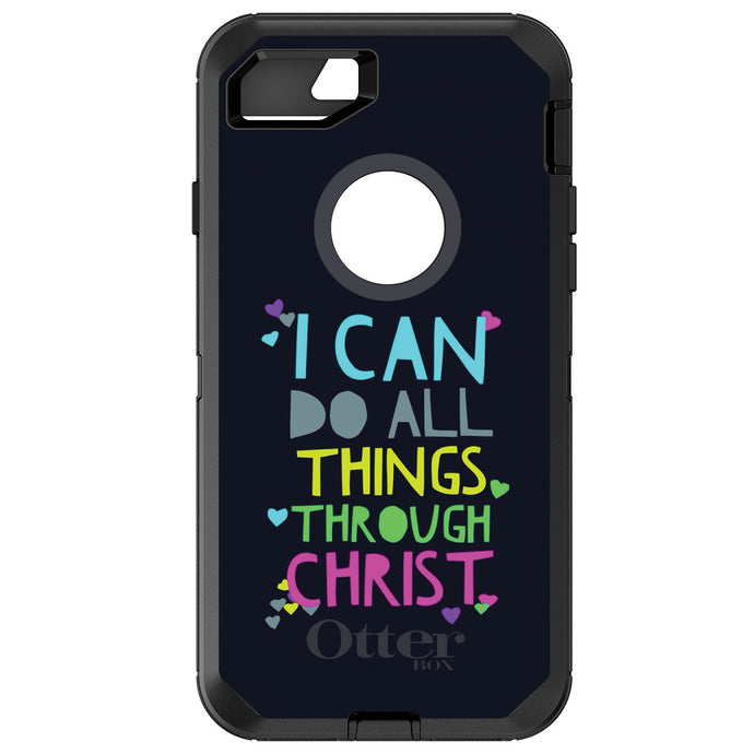 DistinctInk™ OtterBox Defender Series Case for Apple iPhone / Samsung Galaxy / Google Pixel - I Can Do All Things Through Christ