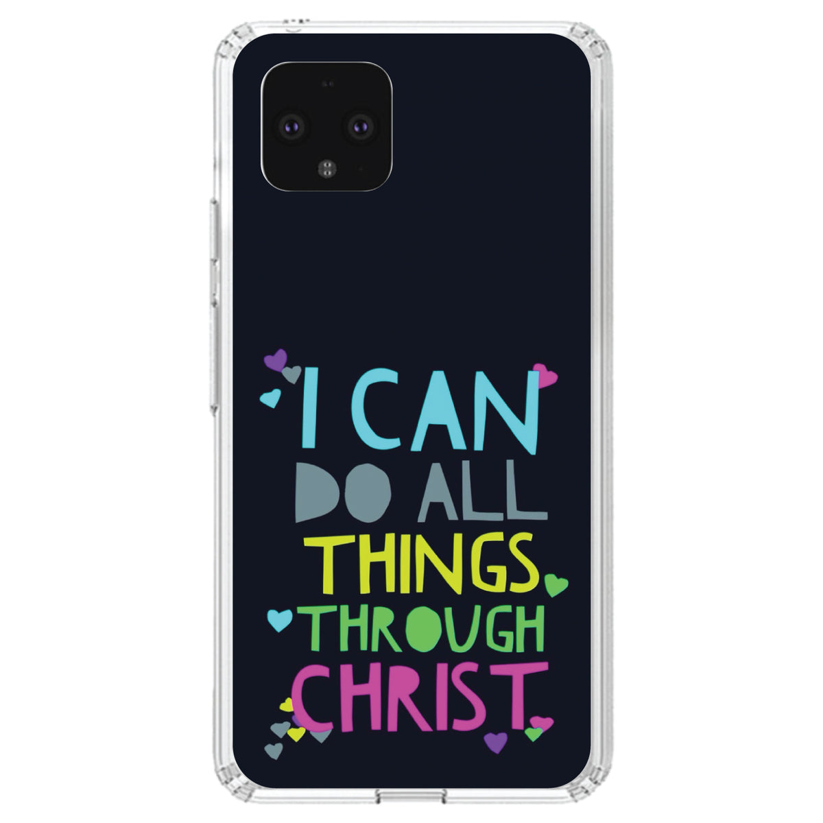I Can Do All Things Through Christ Clear Shockproof iPhone Case, view 24