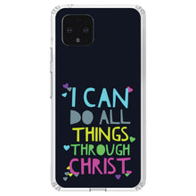 DistinctInk® Clear Shockproof Hybrid Case for Apple iPhone / Samsung Galaxy / Google Pixel - I Can Do All Things Through Christ