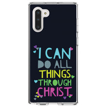DistinctInk® Clear Shockproof Hybrid Case for Apple iPhone / Samsung Galaxy / Google Pixel - I Can Do All Things Through Christ