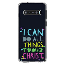 DistinctInk® Clear Shockproof Hybrid Case for Apple iPhone / Samsung Galaxy / Google Pixel - I Can Do All Things Through Christ