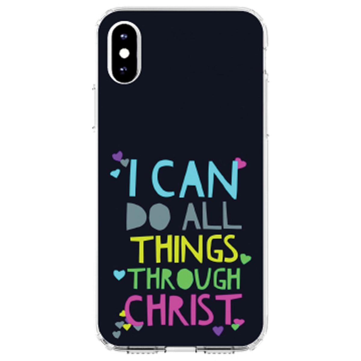 I Can Do All Things Through Christ Clear Shockproof iPhone Case, view 2
