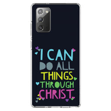 DistinctInk® Clear Shockproof Hybrid Case for Apple iPhone / Samsung Galaxy / Google Pixel - I Can Do All Things Through Christ